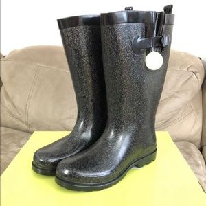 Capelli NY sparkly black rain boot
